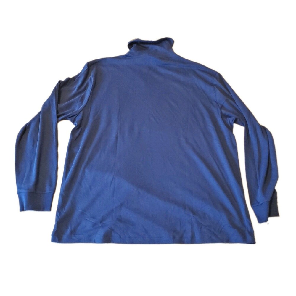 Polo Ralph Lauren Men's Navy Soft Cotton Turtleneck Long Sleeve Shirt Size XXL - Picture 4 of 9